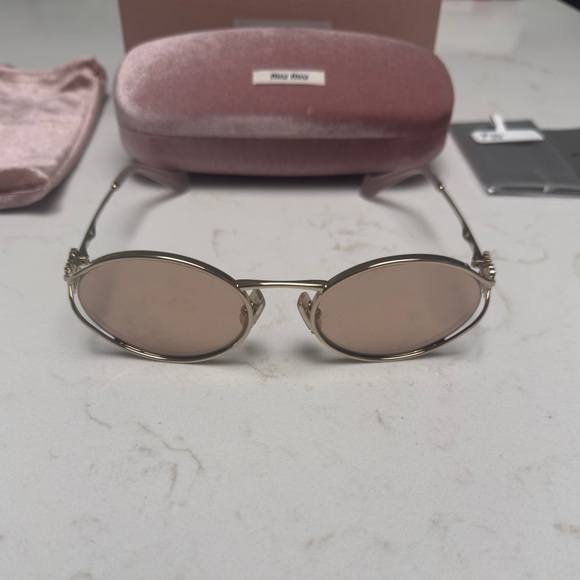 AUTHENTIC Miu Miu Oval Sunglasses - Picture 2 of 5